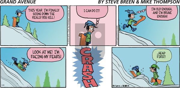 Grand Avenue on Sunday January 25, 2015 Comic Strip