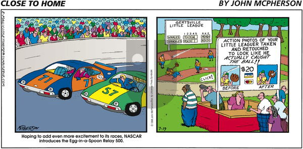 Close to Home on Sunday July 19, 1998 Comic Strip