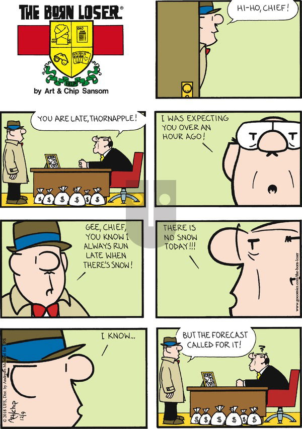 The Born Loser on Sunday December 9, 2018 Comic Strip