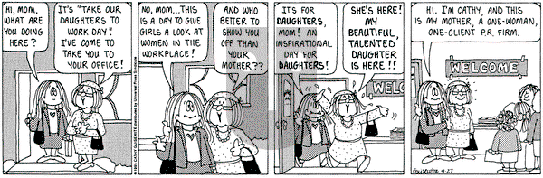 Cathy Classics on Thursday April 27, 1995 Comic Strip