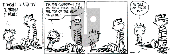 Calvin and Hobbes - Monday March 2, 1992 Comic Strip