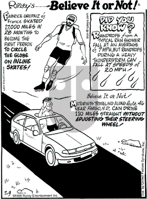 Ripley's Believe It or Not on Friday July 9, 1999 Comic Strip