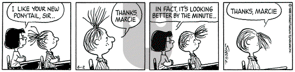 Peanuts on Monday June 2, 1986 Comic Strip