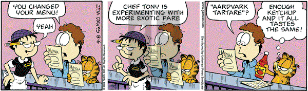Garfield on Tuesday August 6, 2002 Comic Strip