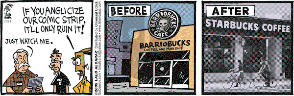 La Cucaracha on Tuesday November 17, 2009 Comic Strip