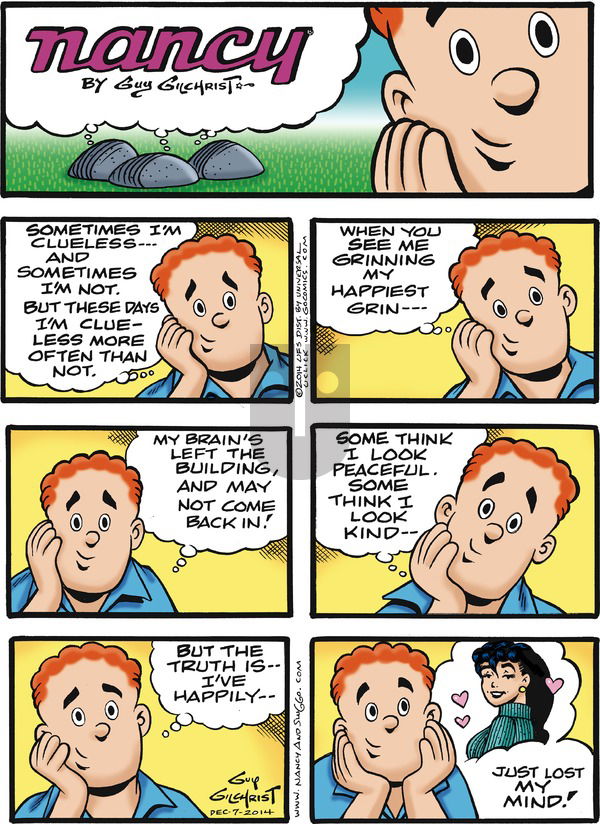 Nancy on Sunday December 7, 2014 Comic Strip