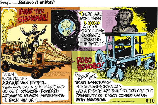 Ripley's Believe It or Not on Sunday June 10, 2012 Comic Strip