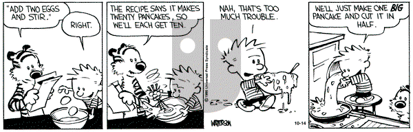 Calvin and Hobbes on Monday October 14, 1991 Comic Strip