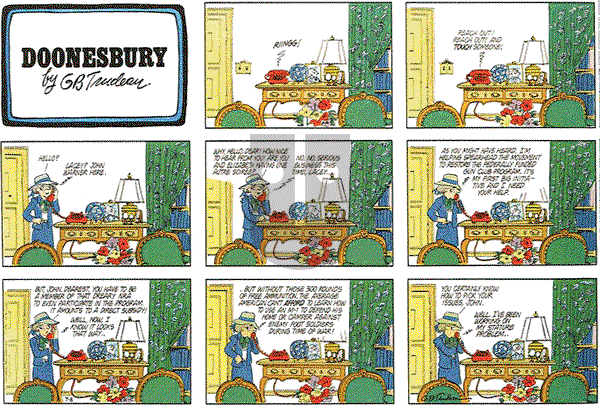 Doonesbury on Sunday July 8, 1979 Comic Strip