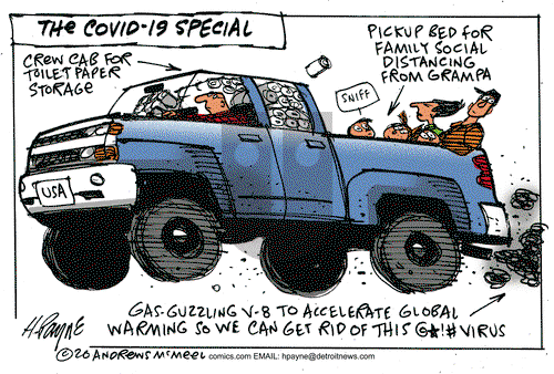 Henry Payne on Wednesday March 18, 2020 Comic Strip