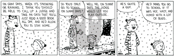 Calvin and Hobbes on Tuesday January 14, 2025 Comic Strip