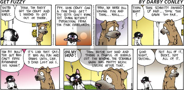 Get Fuzzy on Sunday February 17, 2013 Comic Strip