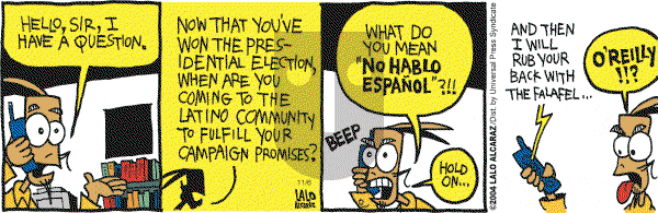 La Cucaracha on Saturday November 6, 2004 Comic Strip