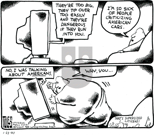 Tom Toles on Thursday January 23, 2003 Comic Strip