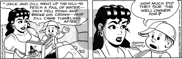 Nancy on Monday January 22, 2001 Comic Strip