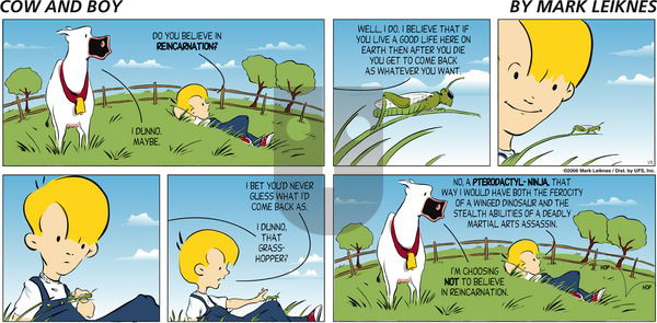Cow and Boy Classics on Sunday January 15, 2006 Comic Strip