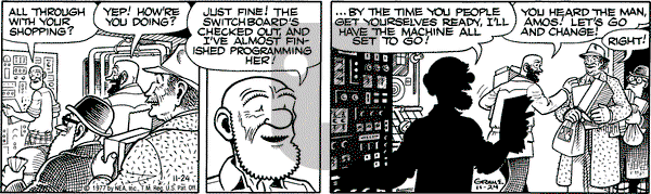 Alley Oop on Thursday November 24, 1977 Comic Strip