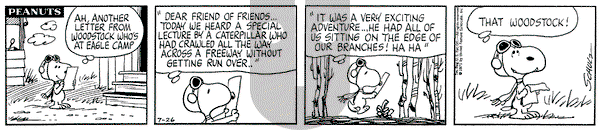 Peanuts on Monday July 26, 1971 Comic Strip