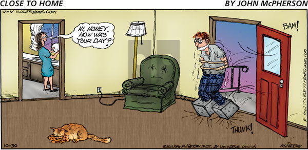 Close to Home on Sunday October 30, 2011 Comic Strip
