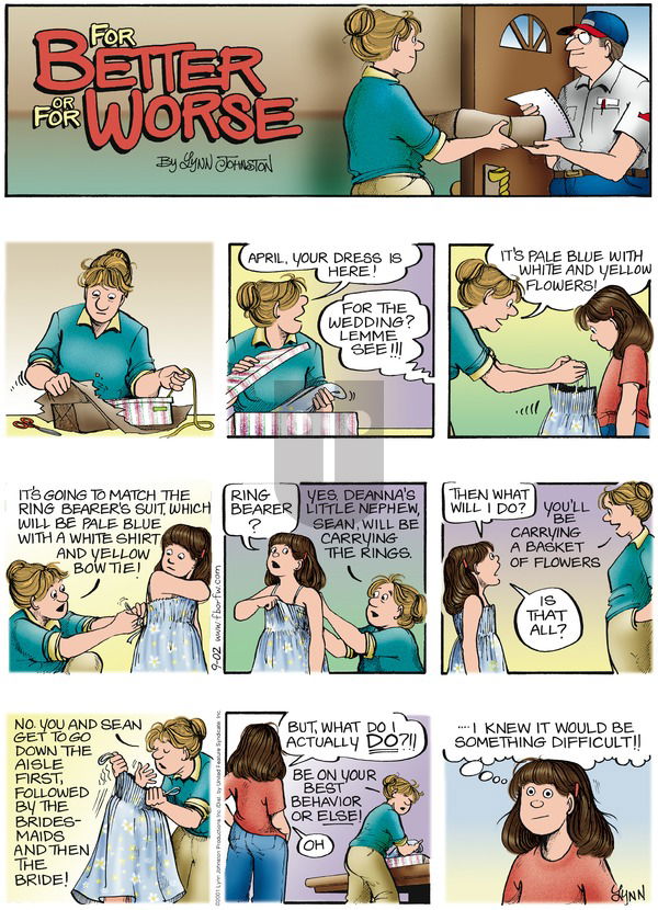 For Better or For Worse on Sunday September 2, 2001 Comic Strip