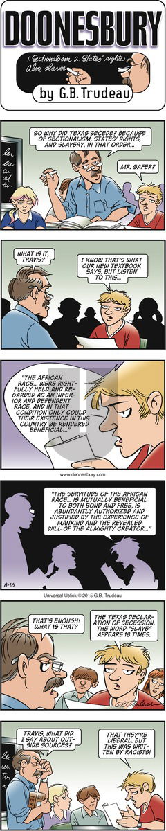 Doonesbury on Sunday August 16, 2015 Comic Strip