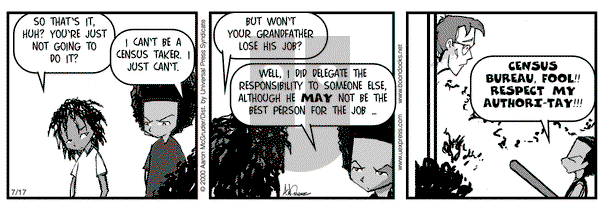 The Boondocks on Sunday September 3, 2000 Comic Strip