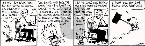 Calvin and Hobbes - Tuesday February 5, 1991 Comic Strip