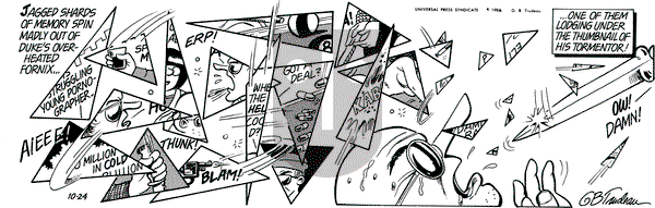 Doonesbury on Friday October 24, 1986 Comic Strip