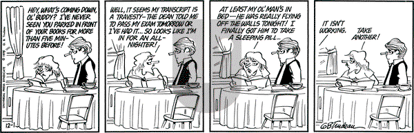 Doonesbury on Monday December 1, 1975 Comic Strip