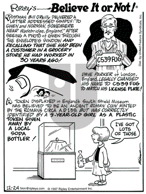 Ripley's Believe It or Not on Sunday April 12, 1998 Comic Strip