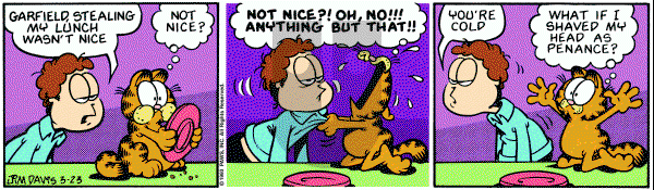 Garfield on Tuesday March 23, 1993 Comic Strip