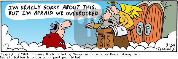 Frank and Ernest on Saturday March 24, 2001 Comic Strip