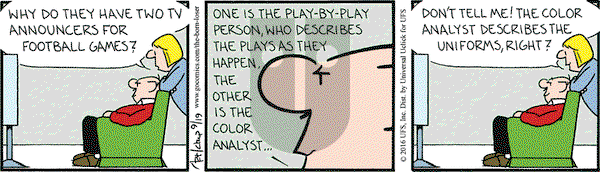 The Born Loser on Monday September 19, 2016 Comic Strip