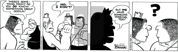 Alley Oop on Wednesday February 20, 2002 Comic Strip