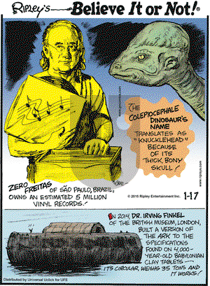 Ripley's Believe It or Not on Saturday January 17, 2015 Comic Strip