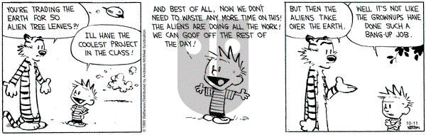 Calvin and Hobbes on Saturday October 11, 2025 Comic Strip