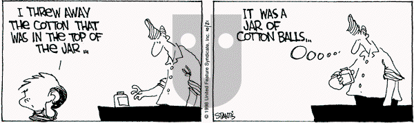 The Buckets - Wednesday October 21, 1998 Comic Strip