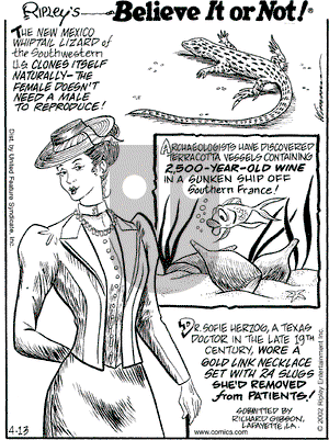 Ripley's Believe It or Not on Saturday April 13, 2002 Comic Strip