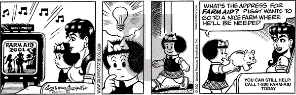 Nancy on Monday October 1, 2001 Comic Strip