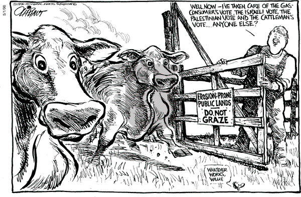 Pat Oliphant - Wednesday May 1, 1996 Comic Strip