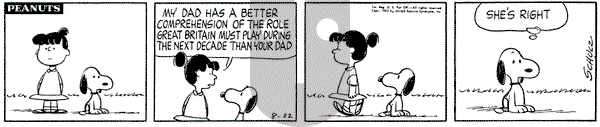 Peanuts on Thursday August 22, 1963 Comic Strip