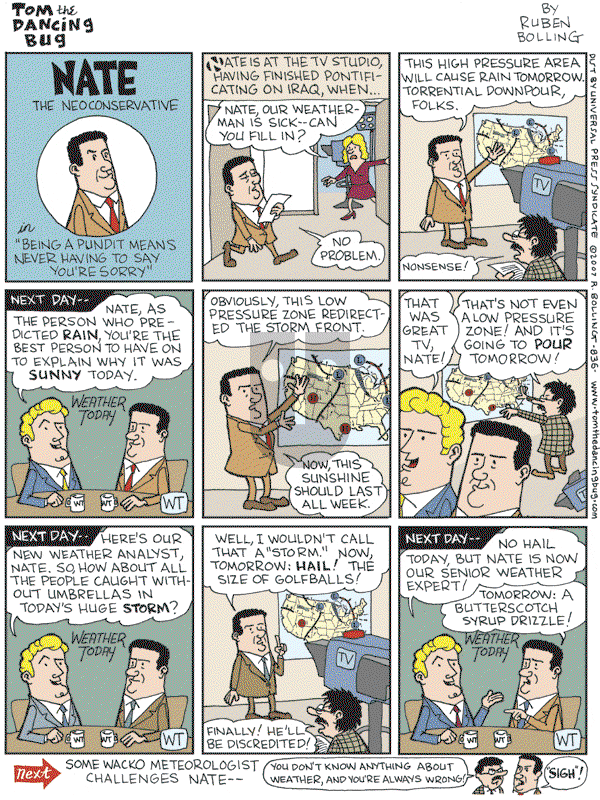 Tom the Dancing Bug on Saturday February 3, 2007 Comic Strip