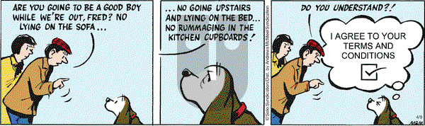 Fred Basset on Thursday April 9, 2020 Comic Strip