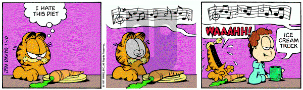 Garfield on Monday November 10, 1997 Comic Strip