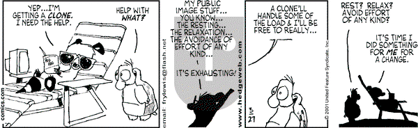 Over the Hedge on Tuesday March 27, 2001 Comic Strip
