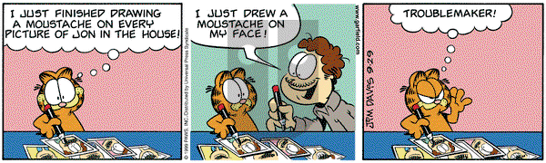 Garfield - Wednesday September 29, 1999 Comic Strip