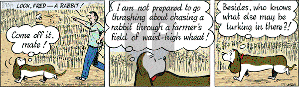 Fred Basset on Monday July 31, 2017 Comic Strip