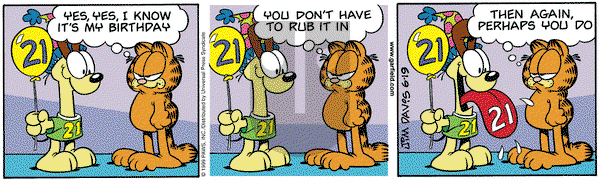 Garfield on Wednesday June 23, 1999 Comic Strip
