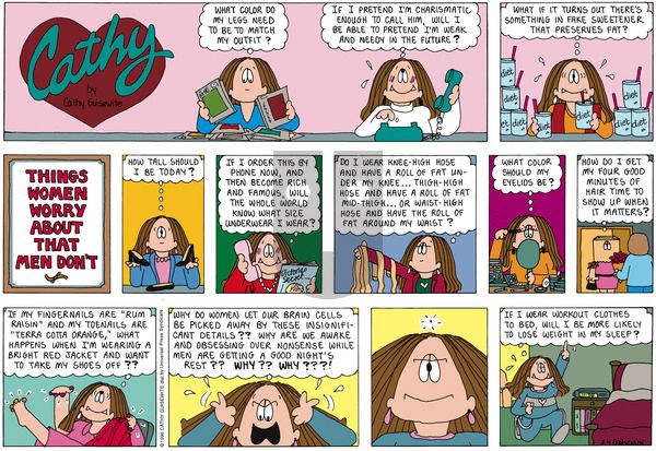 Cathy Classics on Sunday February 4, 1996 Comic Strip