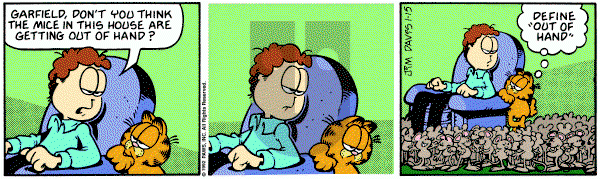 Garfield on Wednesday January 15, 1992 Comic Strip